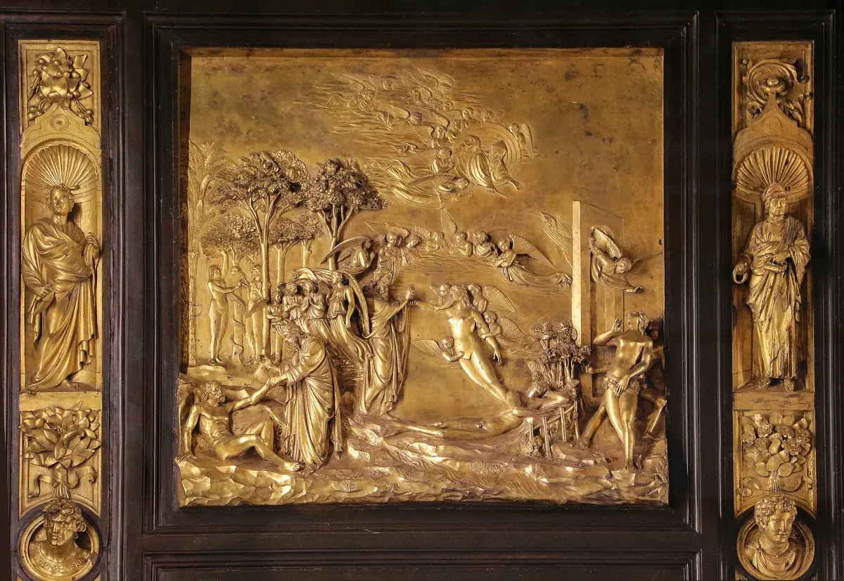 A panel of the Gates of Paradise by Ghiberti