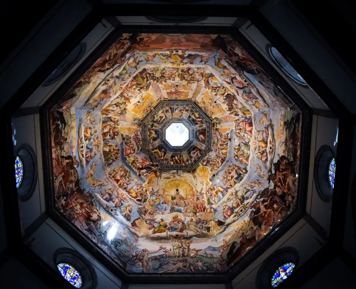 Looking up into Brunelleschi's dome