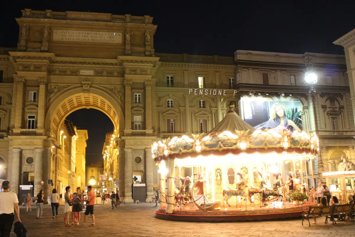 Piazza della Repubblica with its carousel